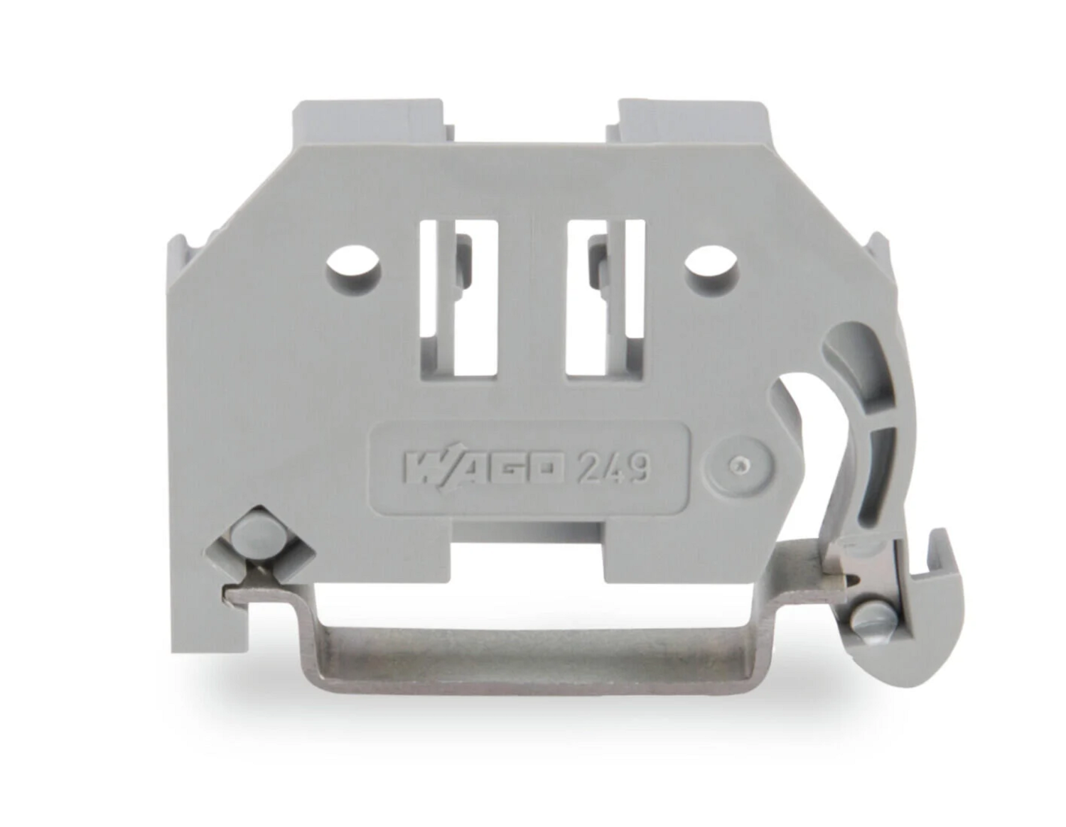 Screwless end stop for DIN rail | 249-116